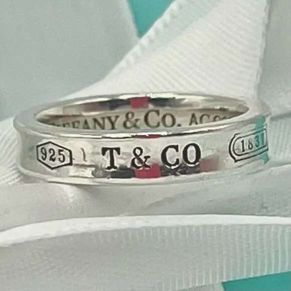 Tiffany & Co 1837 Ring - Narrow - Sz 5 - 925 Silver - Picture 11 of 16